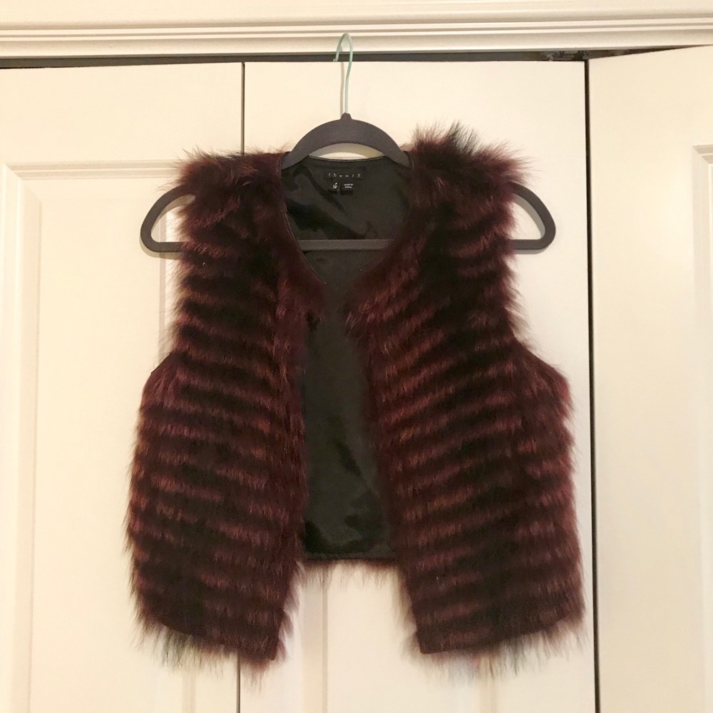 Theory Raccoon Fur Vest